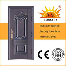 Imitate Purple Copper Paint Steel Front Door (SC-S053)